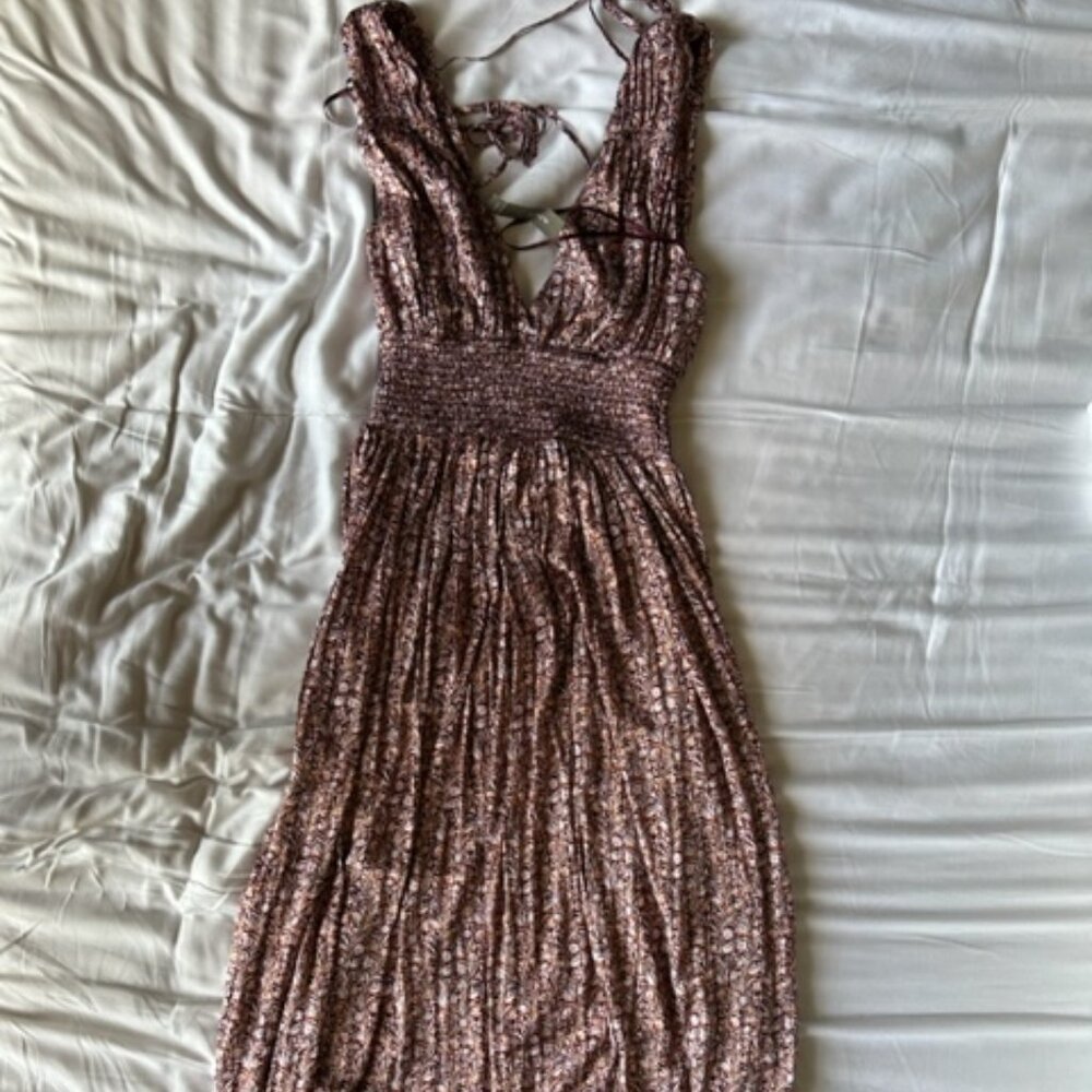 NWT J. Crew Collection Purple Floral Smocked Maxi Dress Size 6
